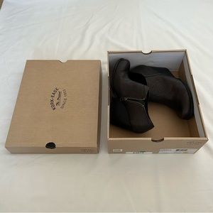 Kork-ease Holmes Side Zip Comfort Demi-Wedge 3”heel Pebbled Leather Upper